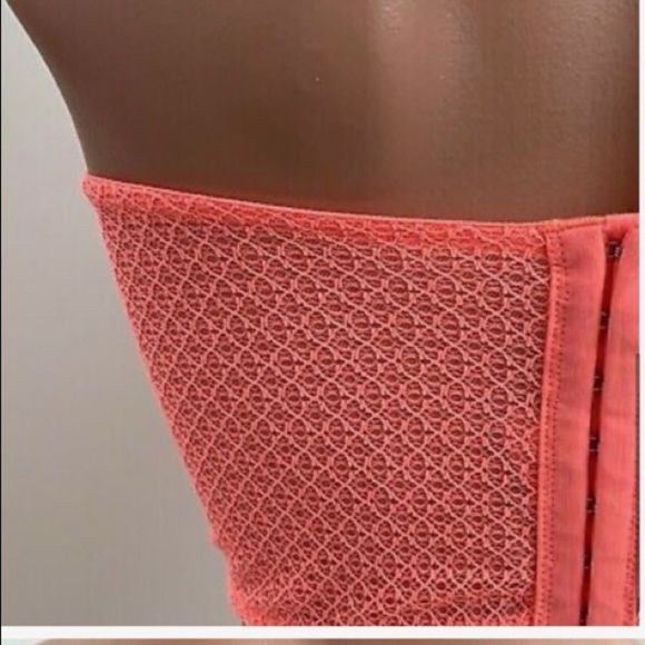 ⭐️ Victoria's Secret Dream Angels Lace Bustier Corset Bra Pink Neon NWT - Picture 5 of 8